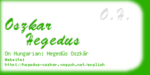 oszkar hegedus business card